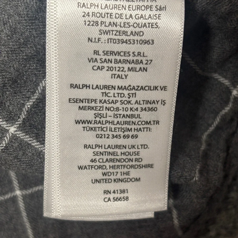Polo‎ Ralph Lauren Mens XXL  Grey Classic Fit  Flannel Button Down Shirt